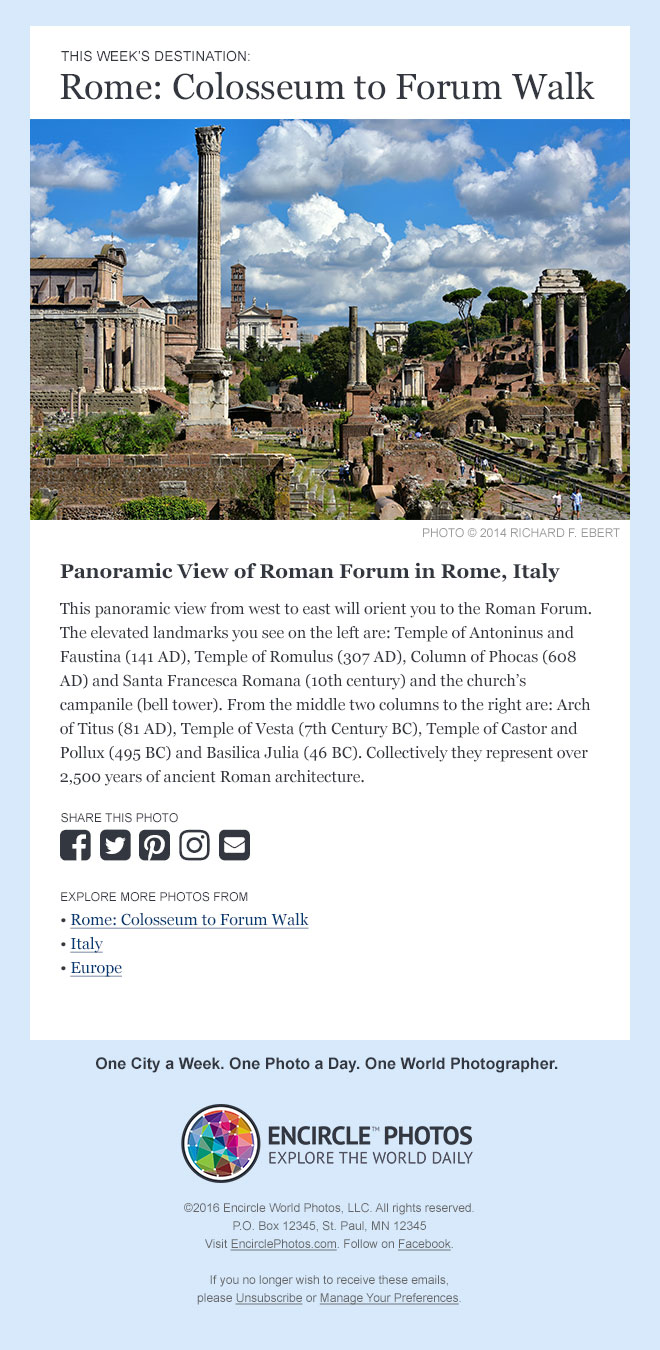 Sample Email - Rome